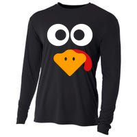 Thanksgiving Shirts For Turkey Face Family Cooling Performance Long Sleeve Crew