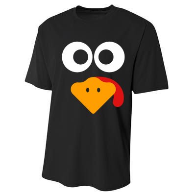 Thanksgiving Shirts For Turkey Face Family Performance Sprint T-Shirt