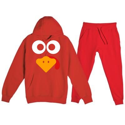 Thanksgiving Shirts For Turkey Face Family Premium Hooded Sweatsuit Set