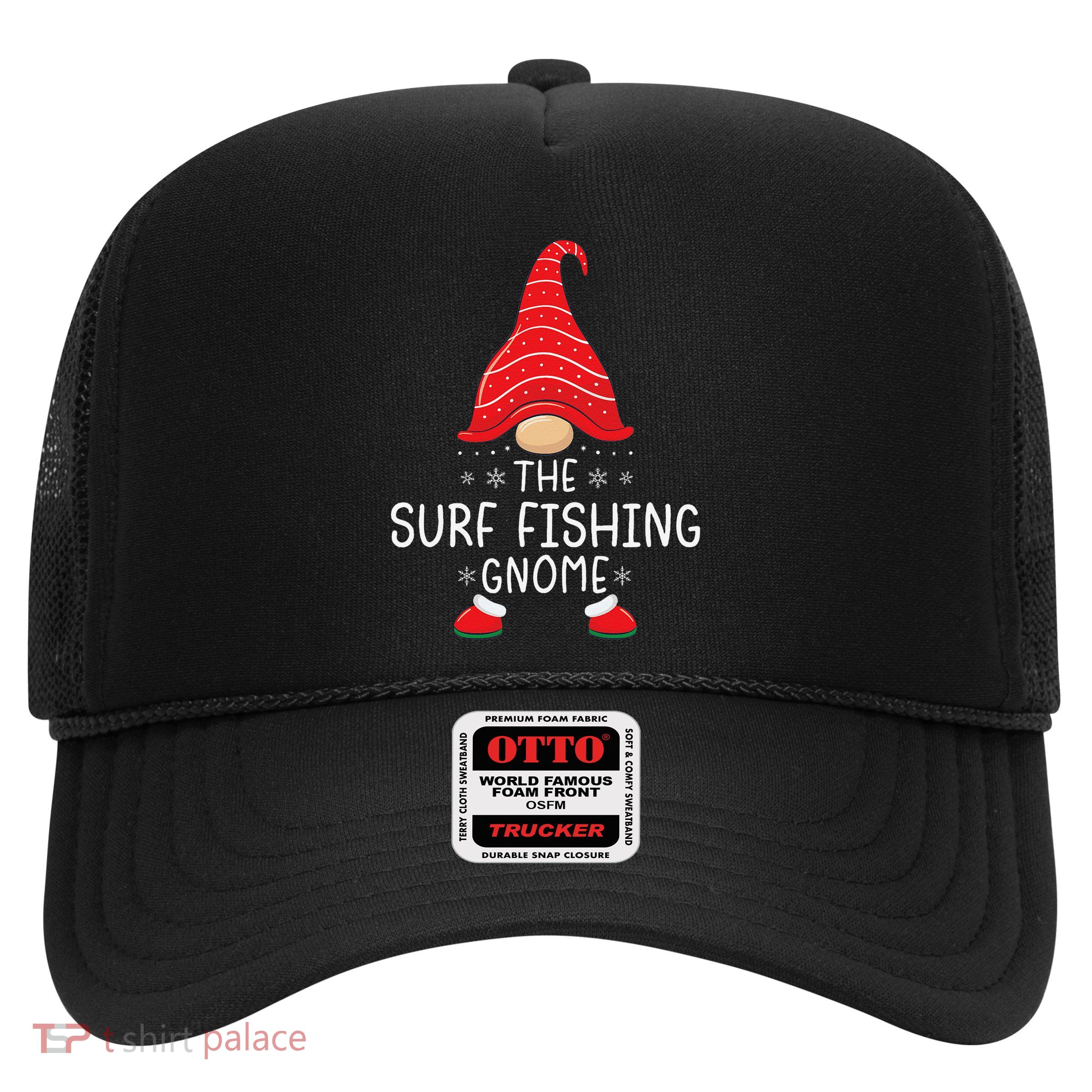 The Surf Fishing Gnome Xmas Family Matching Funny Christmas Trucker Hat