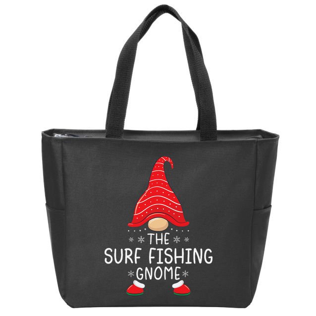 The Surf Fishing Gnome Xmas Family Matching Funny Christmas Zip Tote Bag