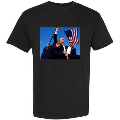 Trump Shot Fist Pump Garment-Dyed Heavyweight T-Shirt