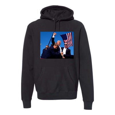 Trump Shot Fist Pump Premium Hoodie