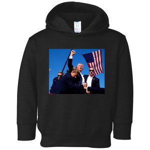 Trump Shot Fist Pump Toddler Hoodie