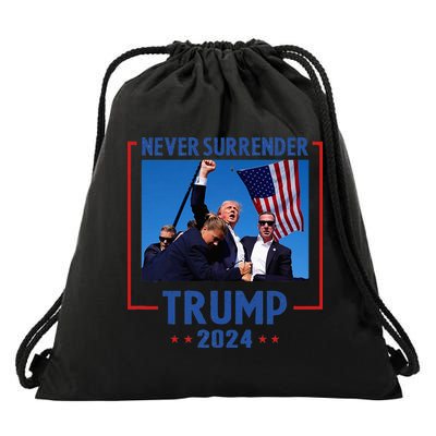 Trump Speech Fist In The Air Pennsylvania Trump 2024 Drawstring Bag