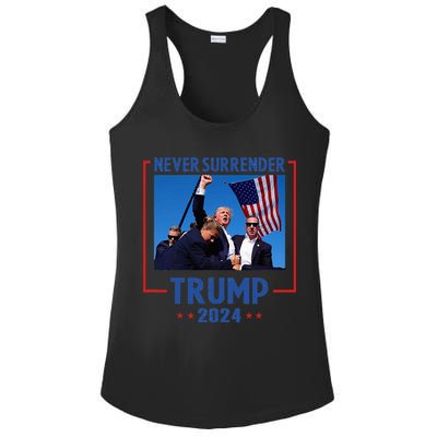 Trump Speech Fist In The Air Pennsylvania Trump 2024 Ladies PosiCharge Competitor Racerback Tank