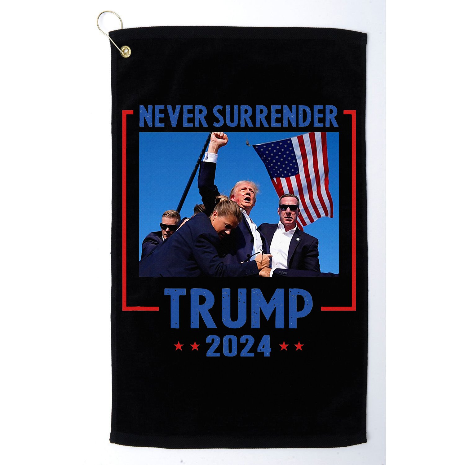 Trump Speech Fist In The Air Pennsylvania Trump 2024 Golf Towel