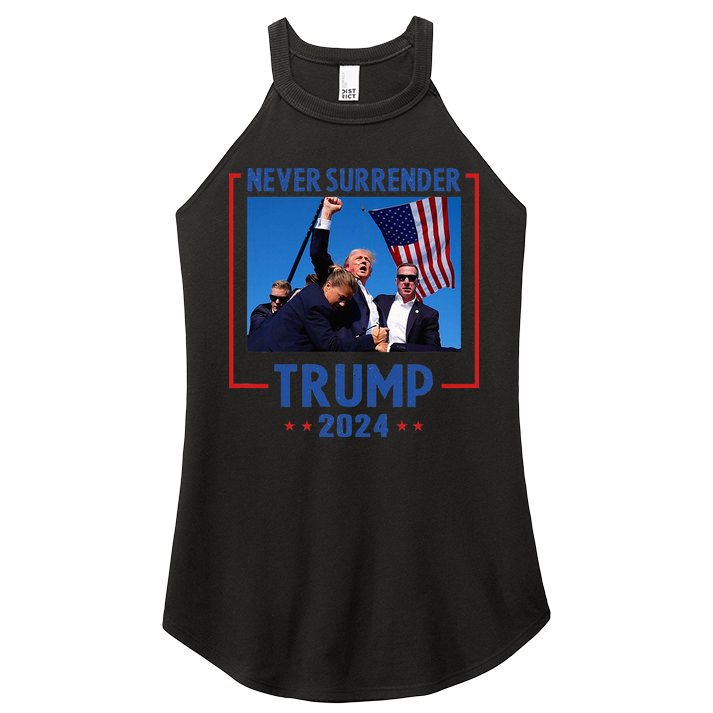 Trump Speech Fist In The Air Pennsylvania Trump 2024 Women's Perfect Tri Rocker Tank