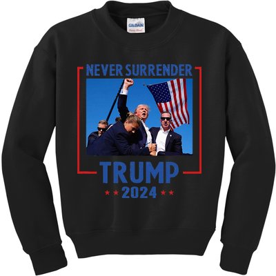 Trump Speech Fist In The Air Pennsylvania Trump 2024 Kids Sweatshirt