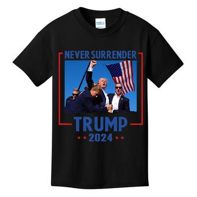 Trump Speech Fist In The Air Pennsylvania Trump 2024 Kids T-Shirt