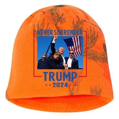 Trump Speech Fist In The Air Pennsylvania Trump 2024 Kati - Camo Knit Beanie