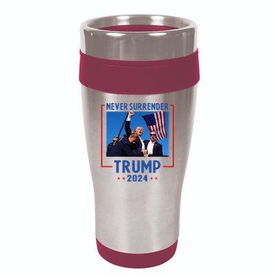 Trump Speech Fist In The Air Pennsylvania Trump 2024 16oz Travel Tumbler