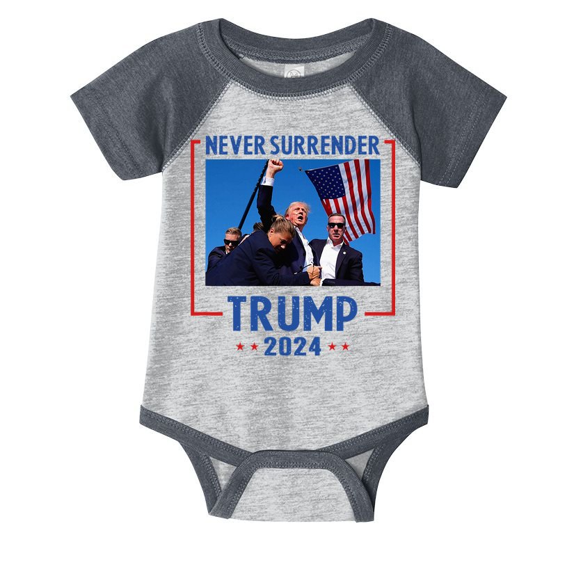 Trump Speech Fist In The Air Pennsylvania Trump 2024 Infant Baby Jersey Bodysuit