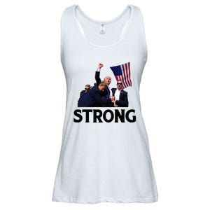 Trump Strong Fist Hand Us Vote Trump 2024 Survives Rally Ladies Essential Flowy Tank