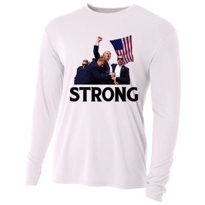 Trump Strong Fist Hand Us Vote Trump 2024 Survives Rally Cooling Performance Long Sleeve Crew