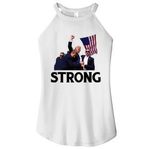 Trump Strong Fist Hand Us Vote Trump 2024 Survives Rally Women's Perfect Tri Rocker Tank