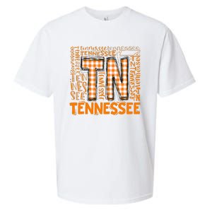 Tennessee State Flag Orange Plaid TN Sueded Cloud Jersey T-Shirt