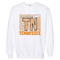 Tennessee State Flag Orange Plaid TN Garment-Dyed Sweatshirt