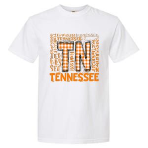 Tennessee State Flag Orange Plaid TN Garment-Dyed Heavyweight T-Shirt