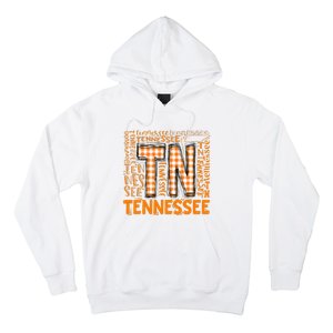 Tennessee State Flag Orange Plaid TN Hoodie