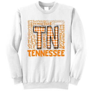 Tennessee State Flag Orange Plaid TN Sweatshirt