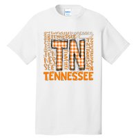 Tennessee State Flag Orange Plaid TN Tall T-Shirt