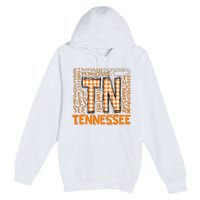 Tennessee State Flag Orange Plaid TN Premium Pullover Hoodie