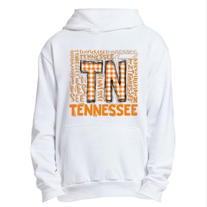 Tennessee State Flag Orange Plaid TN Urban Pullover Hoodie