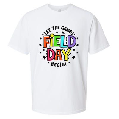 Teacher Student Field Day Let The Games Begin Field Day Sueded Cloud Jersey T-Shirt