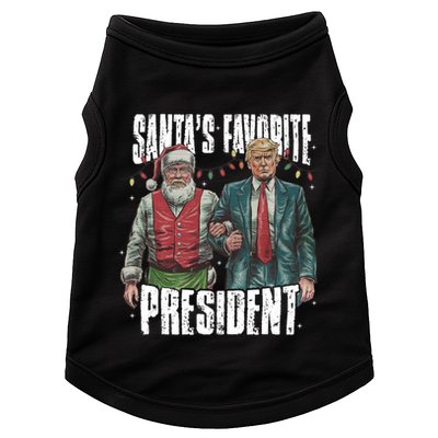 Trump SantaS Favorite President Gift Doggie Tank