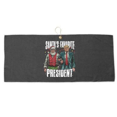 Trump SantaS Favorite President Gift Large Microfiber Waffle Golf Towel