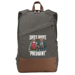 Trump SantaS Favorite President Gift Cotton Canvas Backpack