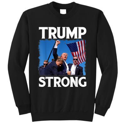 Trump Strong Fist Hand Us Vote Trump 2024 Survives Rally Sweatshirt