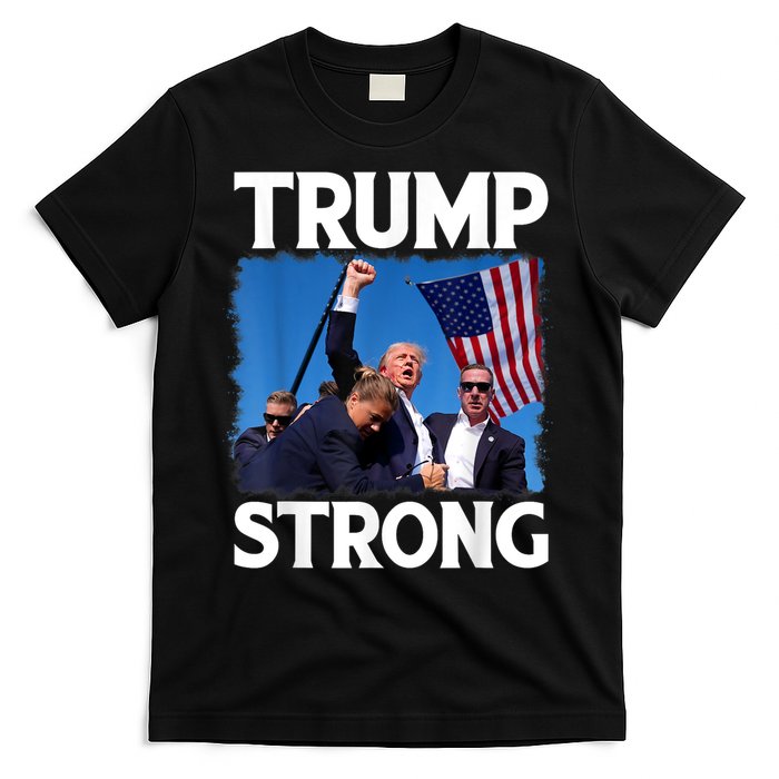 Trump Strong Fist Hand Us Vote Trump 2024 Survives Rally T-Shirt