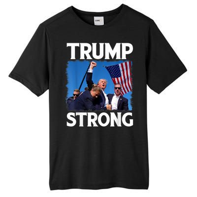 Trump Strong Fist Hand Us Vote Trump 2024 Survives Rally Tall Fusion ChromaSoft Performance T-Shirt