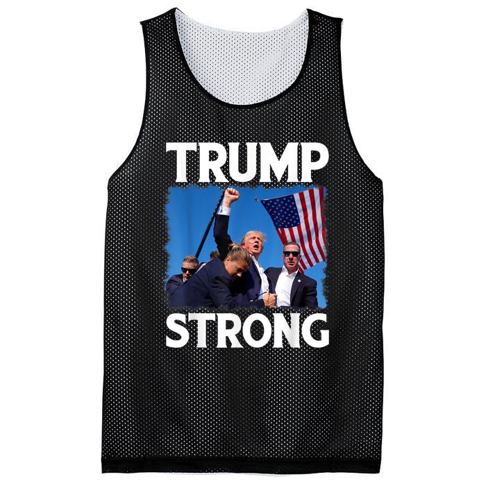 Trump Strong Fist Hand Us Vote Trump 2024 Survives Rally Mesh Reversible Basketball Jersey Tank