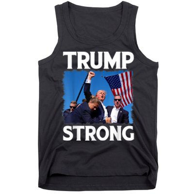 Trump Strong Fist Hand Us Vote Trump 2024 Survives Rally Tank Top