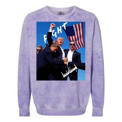 Trump Signature Fight Usa Colorblast Crewneck Sweatshirt