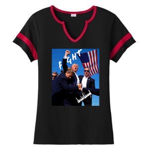 Trump Signature Fight Usa Ladies Halftime Notch Neck Tee