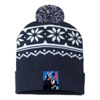 Trump Signature Fight Usa USA-Made Snowflake Beanie