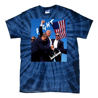 Trump Signature Fight Usa Tie-Dye T-Shirt