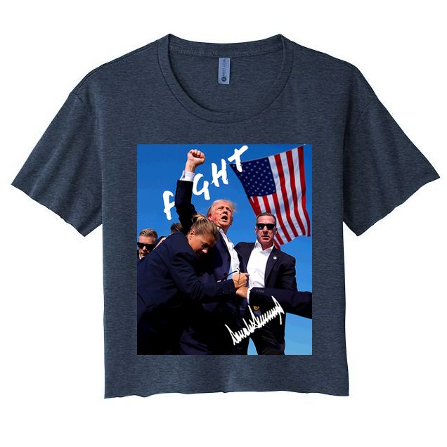 Trump Signature Fight Usa Crop Top