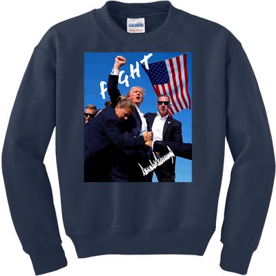 Trump Signature Fight Usa Kids Sweatshirt