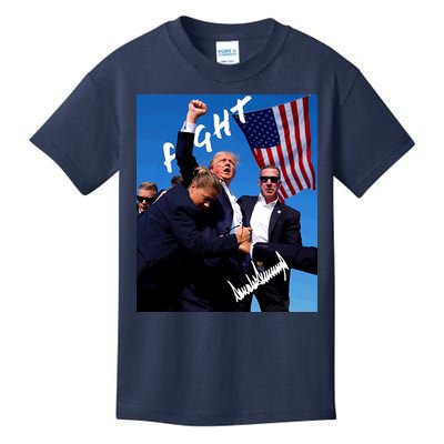 Trump Signature Fight Usa Kids T-Shirt