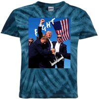 Trump Signature Fight Usa Kids Tie-Dye T-Shirt