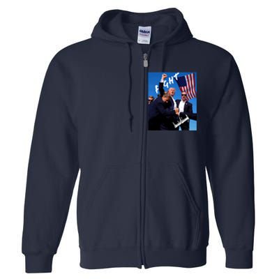 Trump Signature Fight Usa Full Zip Hoodie