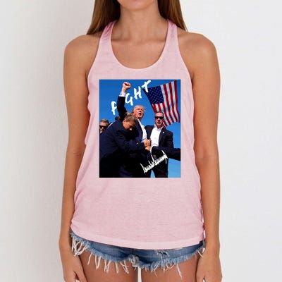 Trump Signature Fight Usa Women's Knotted Racerback Tank