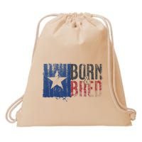 Texas State Flag Pride Born & Bred Native Home Drawstring Bag