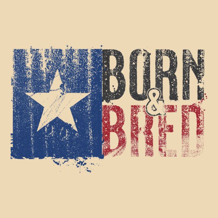 Texas State Flag Pride Born & Bred Native Home Drawstring Bag