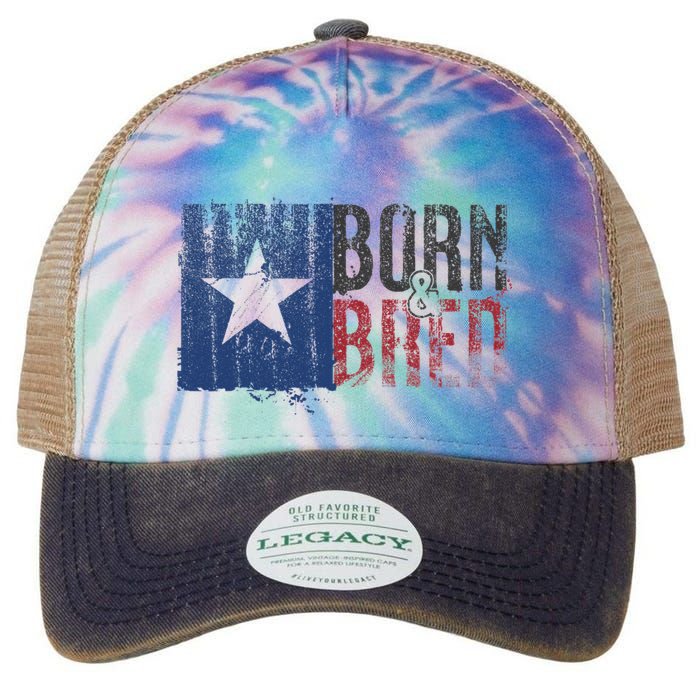 Texas State Flag Pride Born & Bred Native Home Legacy Tie Dye Trucker Hat